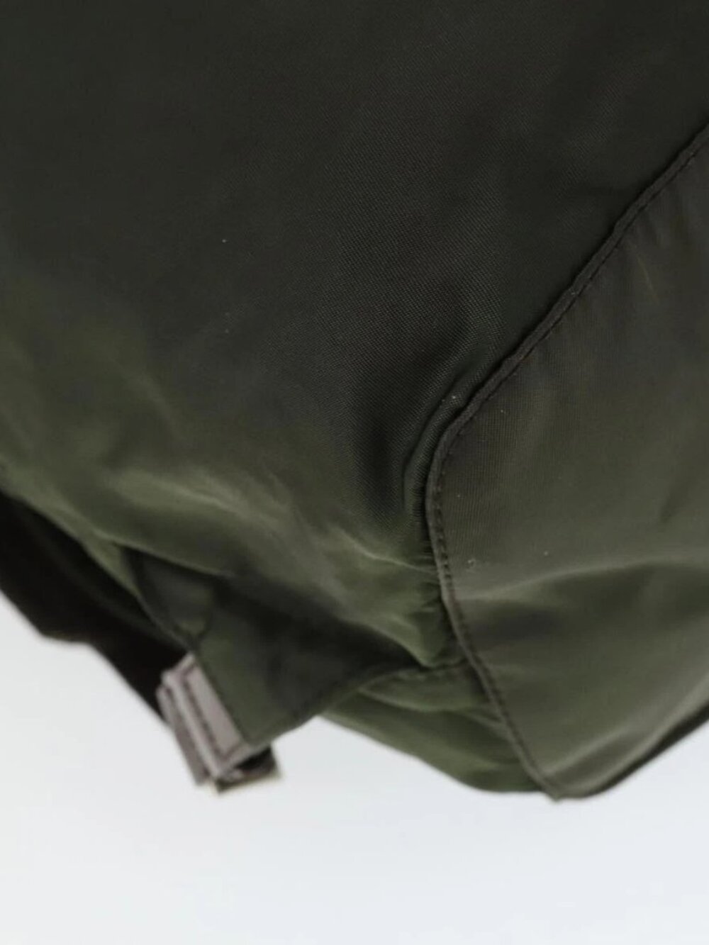 PRADA Backpack Nylon Khaki Silver Auth 165432 - Picture 5 of 16